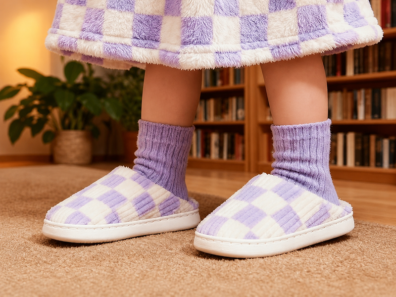 Cozy materials, gentle lining, and easy slip-on comfort make every indoor step feel warm, simple, and secure.